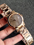 Buy Shop Burberry The City Nude Dial Rose Gold Steel Strap Watch for Women - BU9228 USA Online