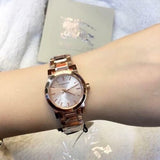 Buy Shop Burberry The City Nude Dial Rose Gold Steel Strap Watch for Women - BU9228 USA Online