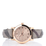 Buy Shop Burberry The City Pink Dial Brown Leather Strap Watch for Women - BU9236 USA Online