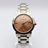 Buy Shop Burberry The City Pink Dial Silver Steel Strap Watch for Women - BU9124 USA Online