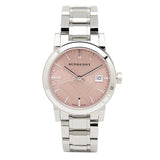 Buy Shop Burberry The City Pink Dial Silver Steel Strap Watch for Women - BU9124 USA Online