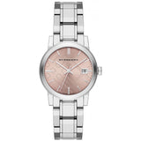 Buy Shop Burberry The City Pink Dial Silver Steel Strap Watch for Women - BU9124 USA Online