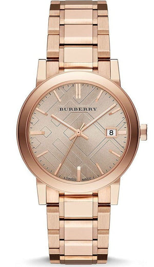 Buy Shop Burberry The City Rose Gold Dial Rose Gold Steel Strap Watch for Women - BU9034 USA Online