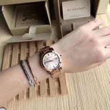 Buy Shop Burberry The City Rose Gold Dial Rose Gold Steel Strap Watch for Women - BU9135 USA Online