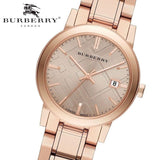 Buy Shop Burberry The City Rose Gold Dial Rose Gold Steel Strap Watch for Women - BU9135 USA Online