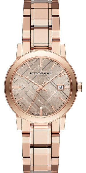 Buy Shop Burberry The City Rose Gold Dial Rose Gold Steel Strap Watch for Women - BU9135 USA Online