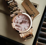 Buy Shop Burberry The City Rose Gold Dial Rose Gold Steel Strap Watch for Women - BU9146 USA Online