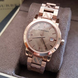 Buy Shop Burberry The City Rose Gold Dial Rose Gold Steel Strap Watch for Women - BU9146 USA Online
