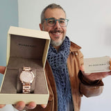 Buy Shop Burberry The City Rose Gold Dial Rose Gold Steel Strap Watch for Women - BU9146 USA Online