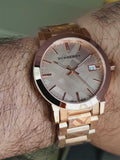 Buy Shop Burberry The City Rose Gold Dial Rose Gold Steel Strap Watch for Women - BU9146 USA Online