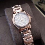 Buy Shop Burberry The City Rose Gold Dial Rose Gold Steel Strap Watch for Women - BU9235 USA Online