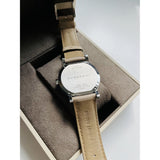 Buy Shop Burberry The City Silver Dial Beige Leather Strap Unisex Watch - BU9010 USA Online