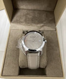 Buy Shop Burberry The City Silver Dial Beige Leather Strap Unisex Watch - BU9010 USA Online