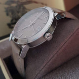 Buy Shop Burberry The City Silver Dial Beige Leather Strap Unisex Watch - BU9010 USA Online