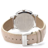 Buy Shop Burberry The City Silver Dial Beige Leather Strap Unisex Watch - BU9010 USA Online