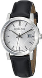 Buy Shop Burberry The City Silver Dial Black Leather Strap Watch for Women - BU9106 USA Online
