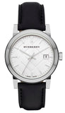 Buy Shop Burberry The City Silver Dial Black Leather Strap Watch for Women - BU9106 USA Online