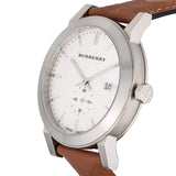 Buy Shop Burberry The City Silver Dial Brown Leather Strap Watch for Men - BU9904 USA Online