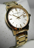 Buy Shop Burberry The City Silver Dial Gold Steel Strap Unisex Watch - BU9003 USA Online