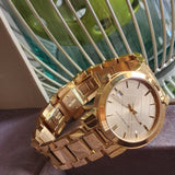 Buy Shop Burberry The City Silver Dial Gold Steel Strap Unisex Watch - BU9003 USA Online