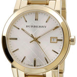Buy Shop Burberry The City Silver Dial Gold Steel Strap Unisex Watch - BU9003 USA Online