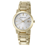 Buy Shop Burberry The City Silver Dial Gold Steel Strap Unisex Watch - BU9003 USA Online