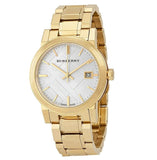 Buy Shop Burberry The City Silver Dial Gold Steel Strap Unisex Watch - BU9003 USA Online