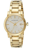 Buy Shop Burberry The City Silver Dial Gold Steel Strap Unisex Watch - BU9003 USA Online