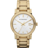 Buy Shop Burberry The City Silver Dial Gold Steel Strap Unisex Watch - BU9003 USA Online