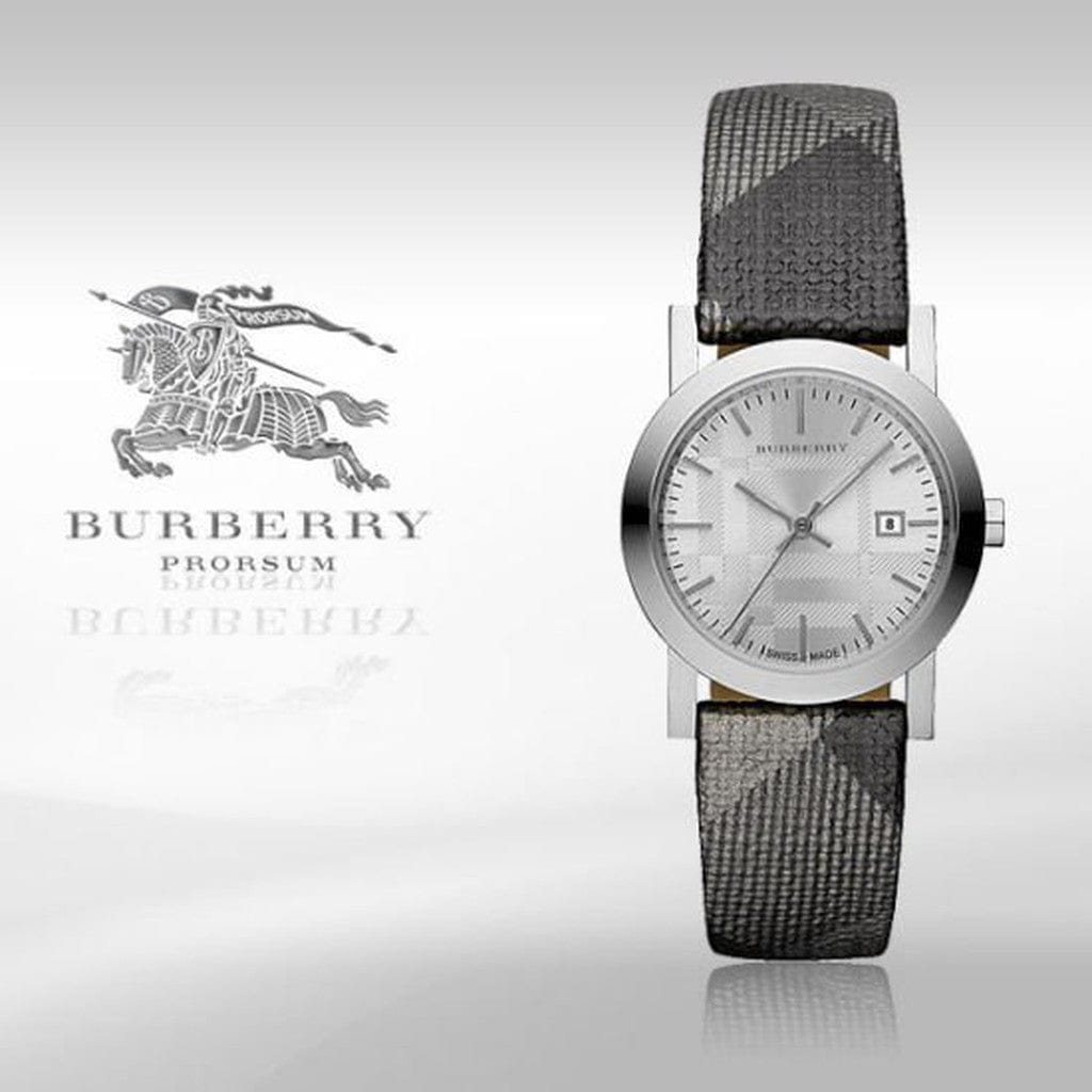 Buy Shop Burberry The City Silver Dial Multicolored Leather Strap Watch for Women - BU1873 USA Online