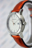 Buy Shop Burberry The City Silver Dial Orange Leather Strap Watch for Women - BU9121 USA Online