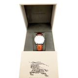Buy Shop Burberry The City Silver Dial Orange Leather Strap Watch for Women - BU9121 USA Online