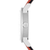 Buy Shop Burberry The City Silver Dial Orange Leather Strap Watch for Women - BU9121 USA Online
