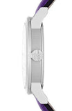 Buy Shop Burberry The City Silver Dial Purple Leather Strap Watch for Women - BU9122 USA Online