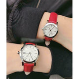 Buy Shop Burberry The City Silver Dial Red Leather Strap Watch for Women - BU9129 USA Online