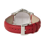 Buy Shop Burberry The City Silver Dial Red Leather Strap Watch for Women - BU9129 USA Online
