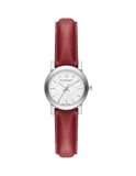 Buy Shop Burberry The City Silver Dial Red Strap Watch for Women - BU9232 USA Online