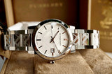 Buy Shop Burberry The City Silver Dial Silver Steel Strap Watch for Men - BU9037 USA Online