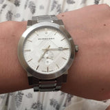 Buy Shop Burberry The City Silver Dial Silver Steel Strap Watch for Men - BU9900 USA Online