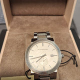 Buy Shop Burberry The City Silver Dial Silver Steel Strap Watch for Men - BU9900 USA Online