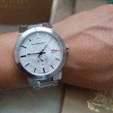 Buy Shop Burberry The City Silver Dial Silver Steel Strap Watch for Men - BU9900 USA Online
