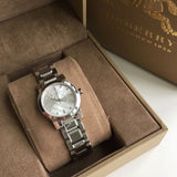 Buy Shop Burberry The City Silver Dial Silver Steel Strap Watch for Women - BU9213 USA Online