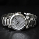 Buy Shop Burberry The City Silver Dial Silver Steel Strap Watch for Women - BU9213 USA Online