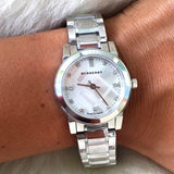 Buy Shop Burberry The City Silver Dial Silver Steel Strap Watch for Women - BU9213 USA Online