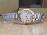 Buy Shop Burberry The City Silver Dial Two Tone Steel Strap Watch for Women - BU9205 USA Online
