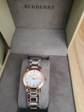 Buy Shop Burberry The City Silver Dial Two Tone Steel Strap Watch for Women - BU9205 USA Online