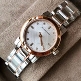 Buy Shop Burberry The City Silver Dial Two Tone Steel Strap Watch for Women - BU9214 USA Online