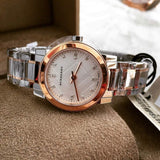 Buy Shop Burberry The City Silver Dial Two Tone Steel Strap Watch for Women - BU9214 USA Online