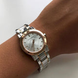 Buy Shop Burberry The City Silver Dial Two Tone Steel Strap Watch for Women - BU9214 USA Online
