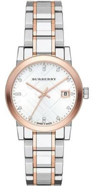 Buy Shop Burberry The City Silver Dial Two Tone Steel Strap Watch for Women - BU9214 USA Online
